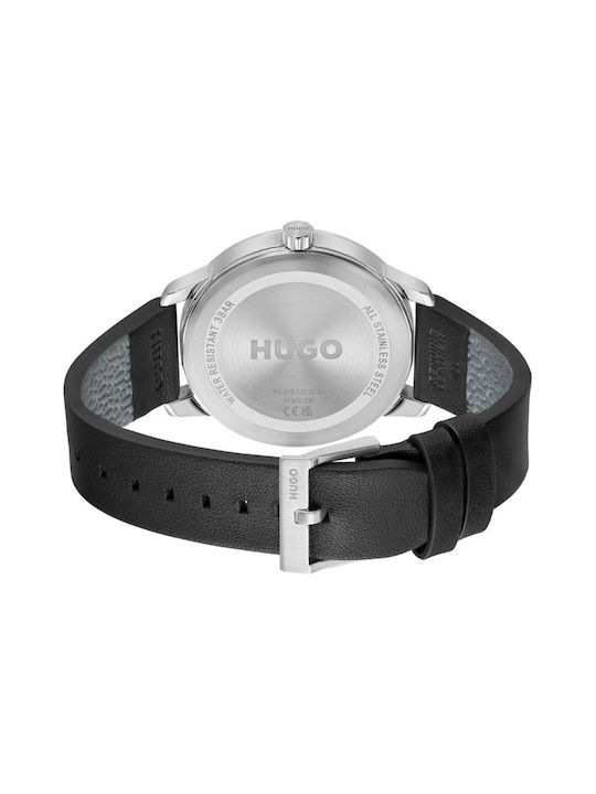 Hugo Boss Watch Battery with Black Leather Strap