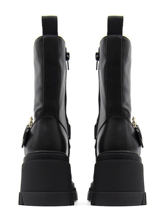 Women's Ankle Boots with High Heel Black