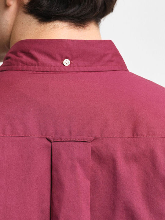 Long-sleeved Cotton Shirt Red Wine