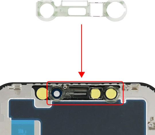 Clappio Front Camera Support Internal Speaker Sensors Iphone X Transparent