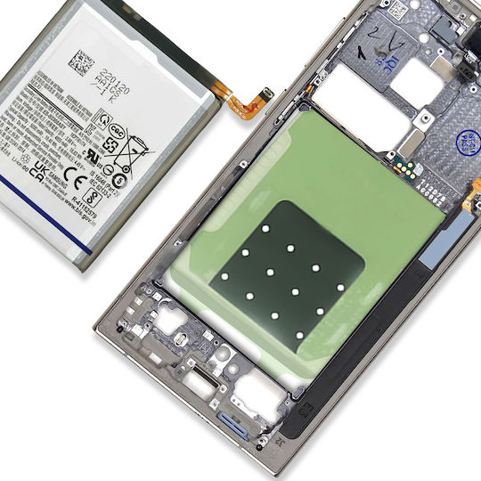 Bandă adezivă dublă Clappio Galaxy S22 Ultra Autocolant dublu față Negru