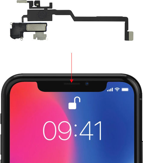 Difuzor Intern Relife iPhone X Senzor de Proximitate Negru