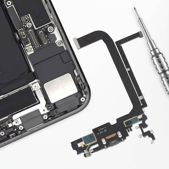 Relife Lightning Ladeanschluss iPhone 13 Pro Max Mikrofon Silber