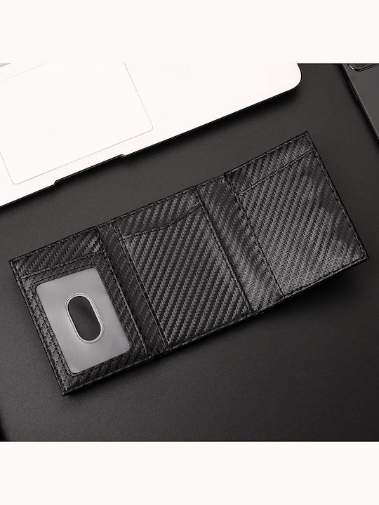 Men's Wallet Cards with Slide Mechanism Black