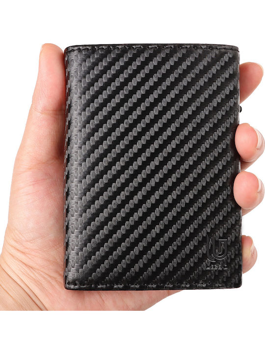 Men's Wallet Cards with Slide Mechanism Black