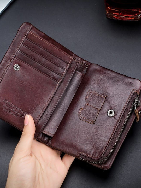 Leather Men's Wallet Classic with RFID Brown