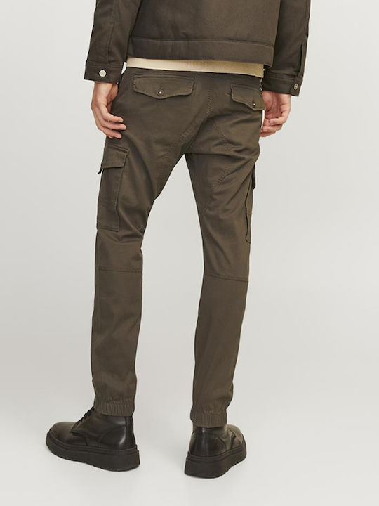 Jack & Jones Trousers Cargo Elastic in Slim Fit Wren