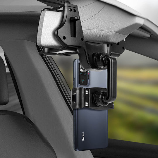 Car Stand Smartphone Rear-view Mirror Fix Rotating Linq Black