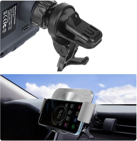 Avizar Car Mount Qi Foldable Smartphones Any Model Black Silver