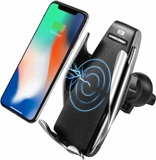 Поставка за телефон за кола с Qi зарядно 7.5W 10W саморегулираща се - черна
