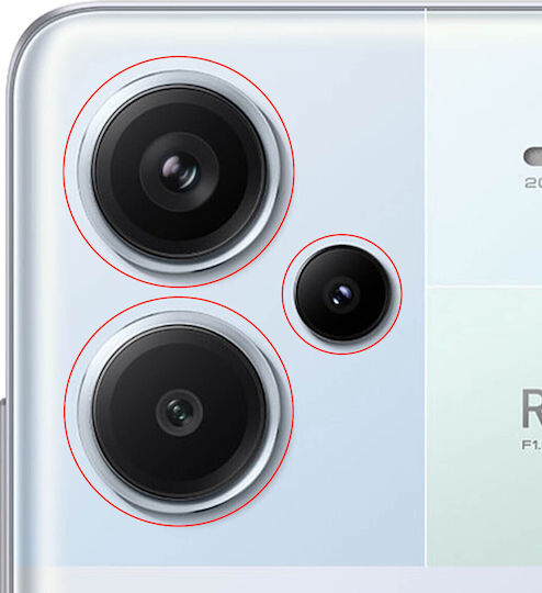 Clappio Camera Lens Redmi Note 13 Pro Plus Compatible Part Black