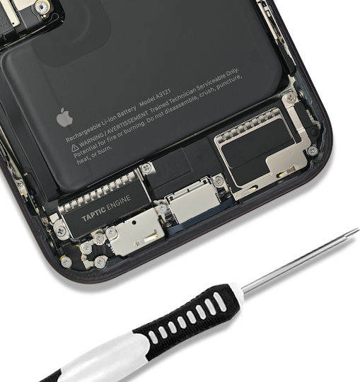Външни високоговорители Clappio за iPhone 15 Pro Max, черни, резервни части