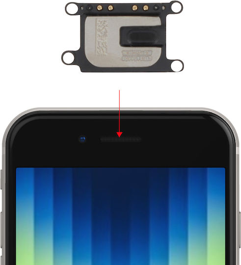 Clappio Interner Lautsprecher iPhone SE 2022 SE 2020 8 Schwarz