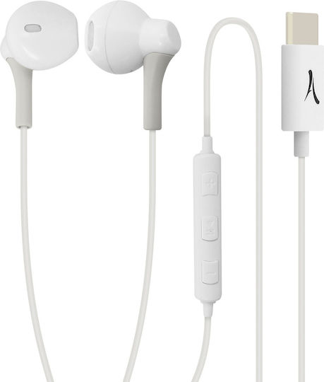 Usb-c Kabelgebundene Ohrhörer Musik Anruf Freisprech-Kit 1,2m Akashi Weiß