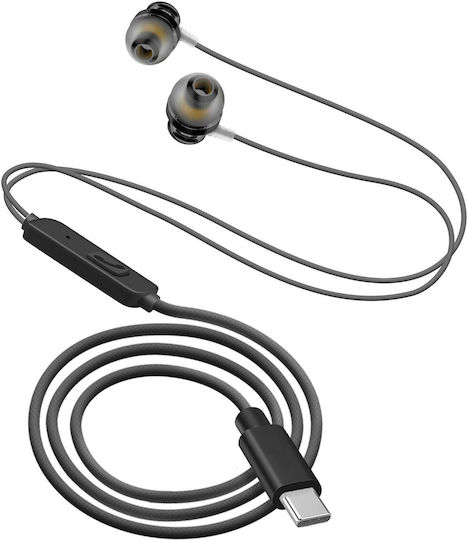 Wired USB-C In-ear Earphones with Microphone Linq Black Buttons