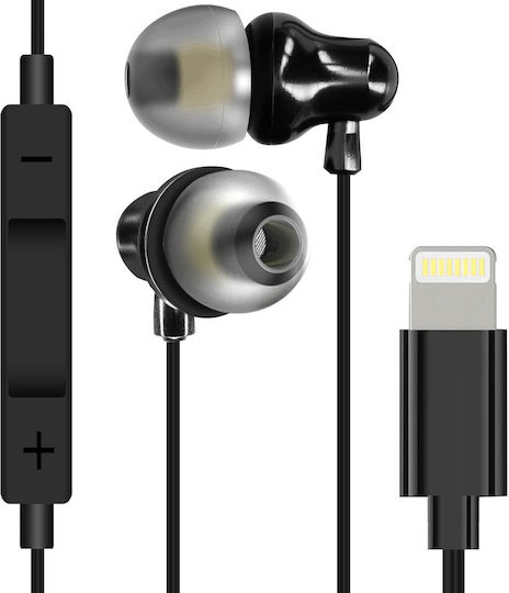 Wired Lightning In-ear Earphones Linq Silver Microphone Buttons