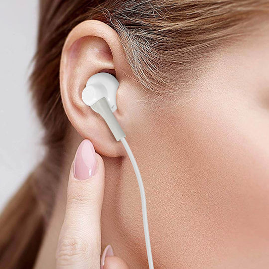 Usb-c Kabelgebundene Ohrhörer Musik Anruf Freisprech-Kit 1,2m Akashi Weiß