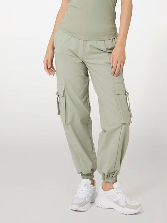 Guess Women's Fabric Cargo Trousers Green