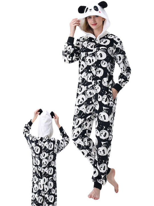 Damen Einteiler Pyjama Kleine Pandas