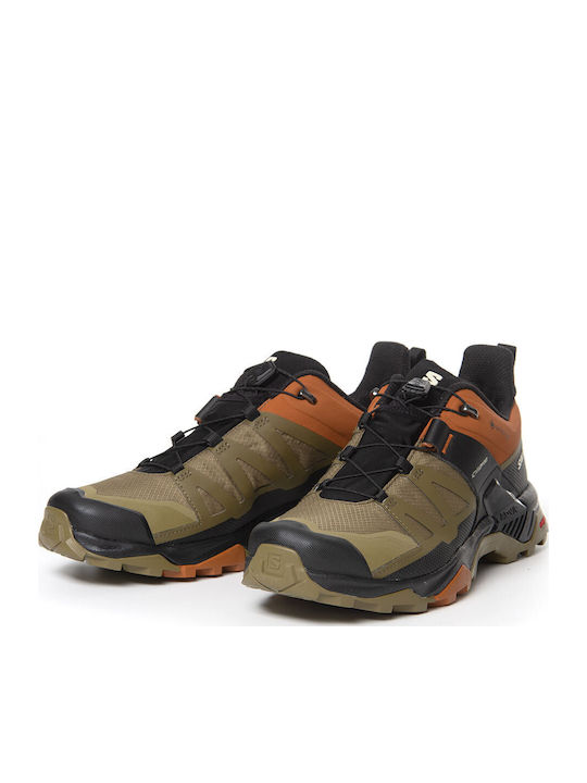 Salomon Salomon X Ultra 4 Ανδρικά Ορειβατικά Παπούτσια Αδιάβροχα με Μεμβράνη Gore-Tex Καφέ