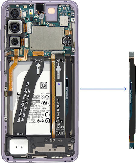 Clappio Flex Circuits Galaxy S21 Fe Motherboard Replacement Screen Black