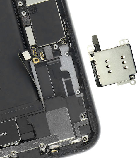 Clappio Replacement Sim Card Reader Iphone Xr Black