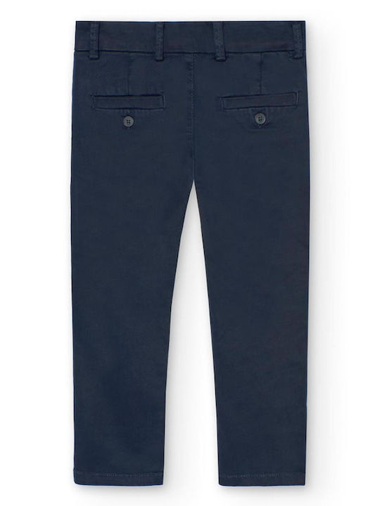 Boboli Kids Chino Fabric Trousers Navy