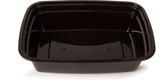 Disposable Plastic Tableware for Hot / Microwave Safe Black 50pcs