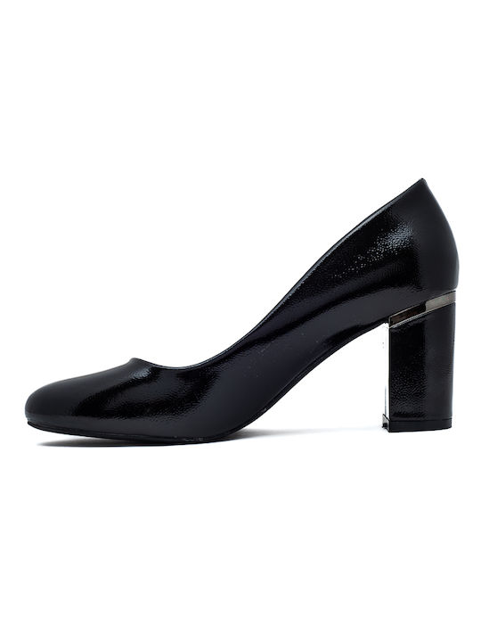 Laura Virgili Patent Leather Black Heels