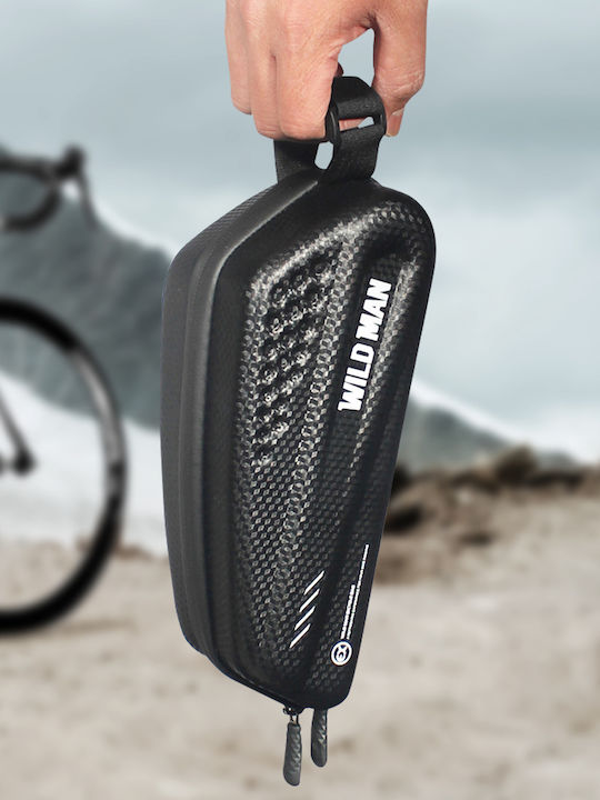 Wildman 1l Waterproof Bike Bag Multi-pocket Strap Handle Slim Design Ex Black