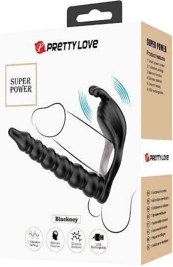 Pretty Love Functions Вибриращ Пръстен Петел Силикон Черен D-239754