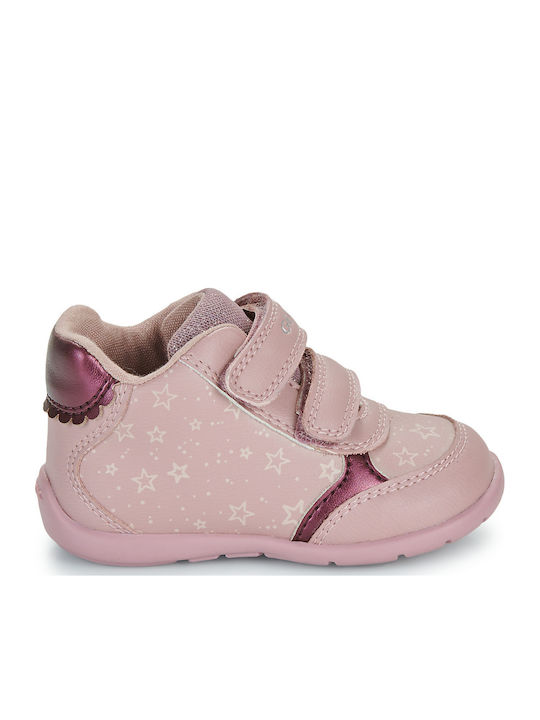 B ELTHAN Παιδικά Sneakers Ανατομικά με Σκρατς Ροζ