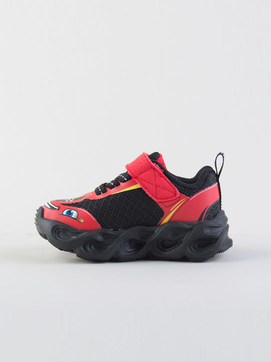 Gore Παιδικά Sneakers με Σκρατς & Φωτάκια Κόκκινα