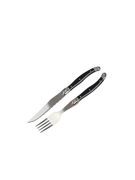 Dinox Nero Μαχαίρι Steak από Ανοξείδωτο Ατσάλι 23cm