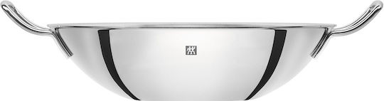 Zwilling J.A. Henckels Plus Wok από Ανοξείδωτο Ατσάλι Με Καπάκι 32cm