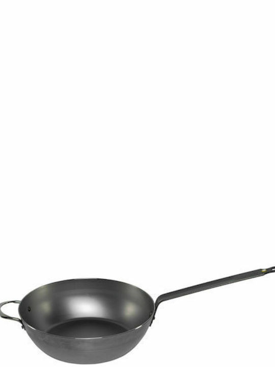 De Buyer Mineral B Country Wok made of Carbon Steel Dark Grey 24cm