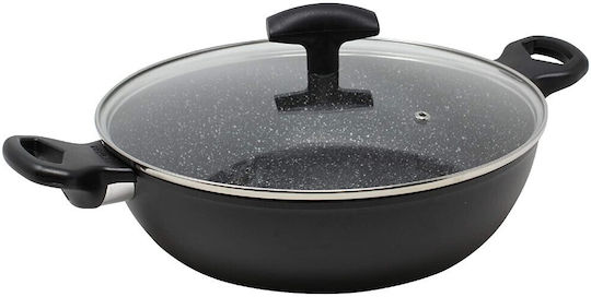Pedrini Maori 1 Pan With Lid made of Aluminum with Stone Coating 32cm