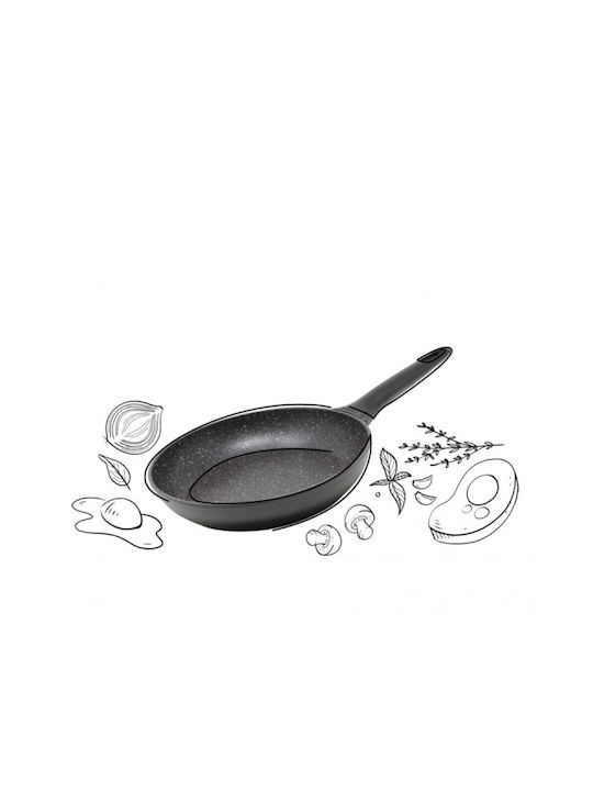 Pedrini Maori 1 Pan Mit Deckel aus Aluminium mit Steinbeschichtung 24cm