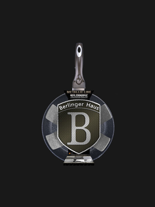 Berlinger Haus Metallic Line Grey Edition Pan made of Aluminum with Stone Coating Carbon Collection 30cm