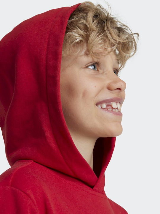 Kids Sweatshirt with Hood and Pockets Red