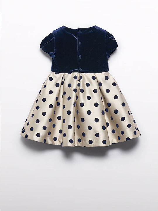 Abel & Lula Abel Lula Mädchen Kleid Polka Dot Navy Blue