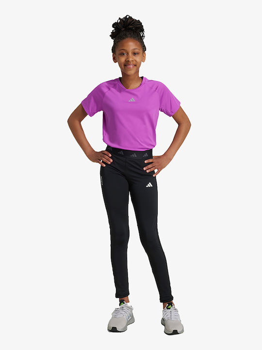 Kinder Leggings Sport Lang Schwarz Techfit