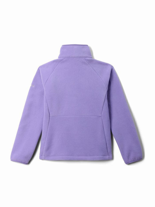 Kids Cardigan Fleece Purple Fast Trek