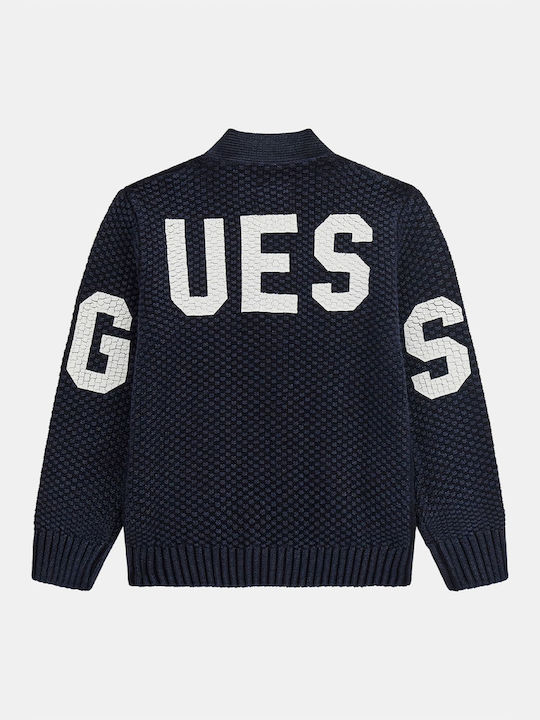 Guess Cardigan pentru copii Tricotat Albastru