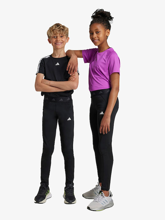 Kinder Leggings Sport Lang Schwarz Techfit
