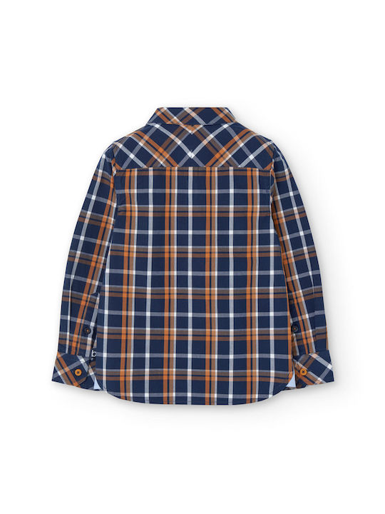 Boboli Kids Checked Shirt Tabac Brown