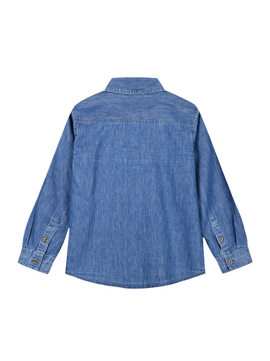 Kids Shirt Long Sleeve Denim BLUE JEAN