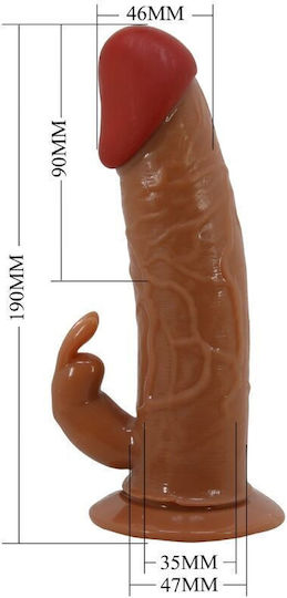 Pretty Love Universal Gurtzeug mit Doppelter Dildo und Vibration in Braun Farbe