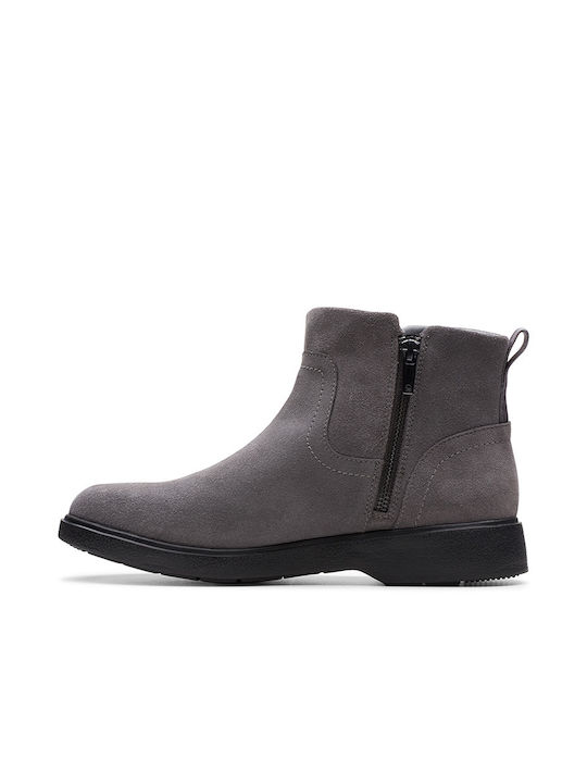 Clarks Un Elda Lo Piele Botine pentru femei Gri