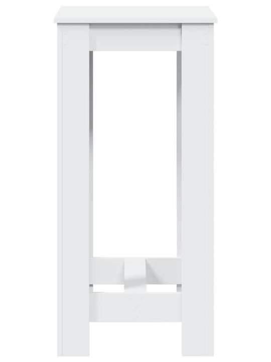 Table Bar Wooden White 51x50x103.5cm